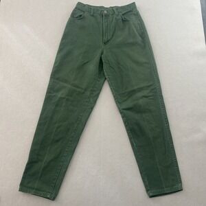 Congo Jeans Green Denim Jeans Women's Size 26 x 28 High Rise Loose Vintage USA
